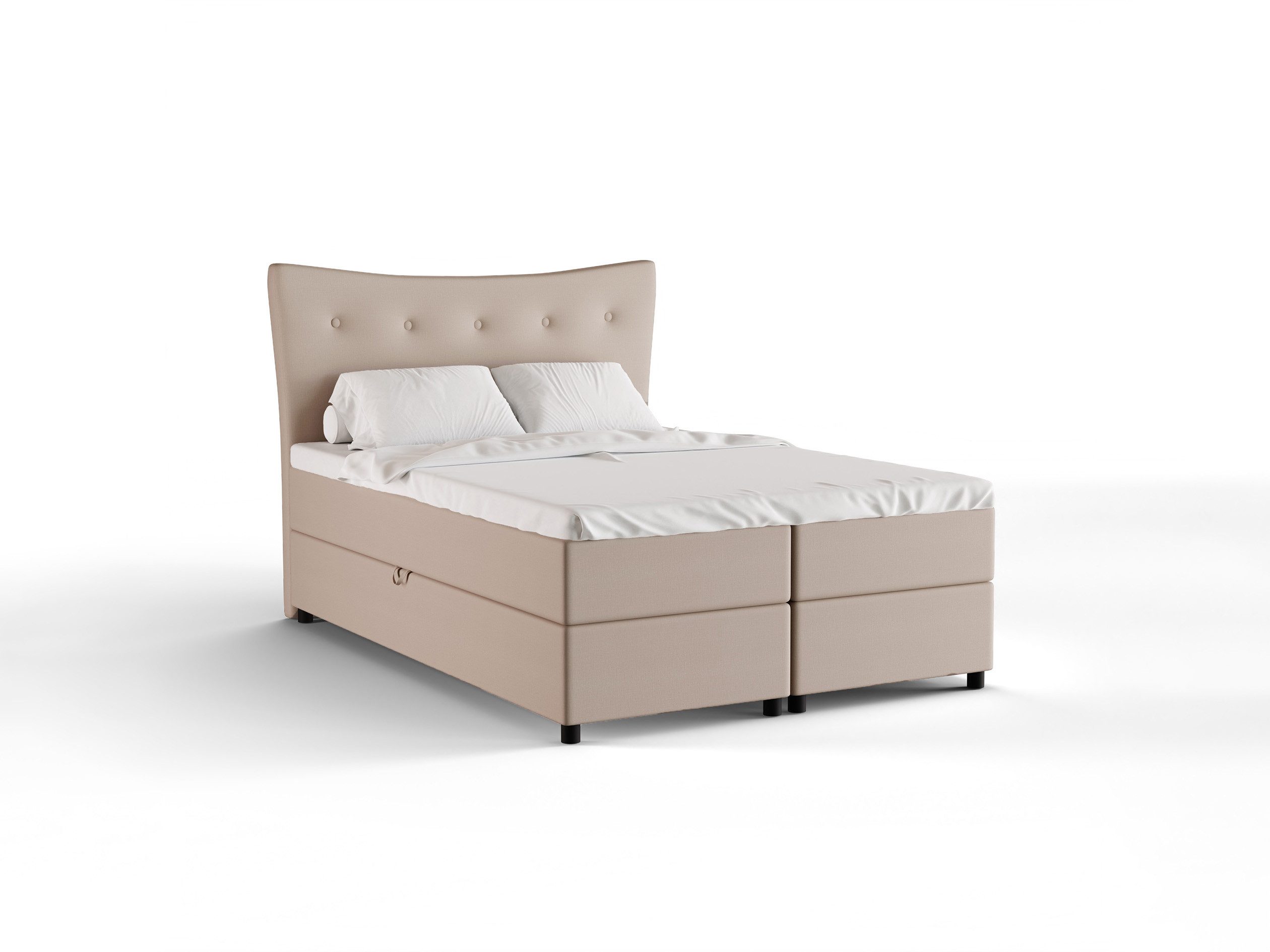 PANDA MÖBEL GmbH Boxspringbett Nevada mit bettkasten 140cm 160cm 180cm